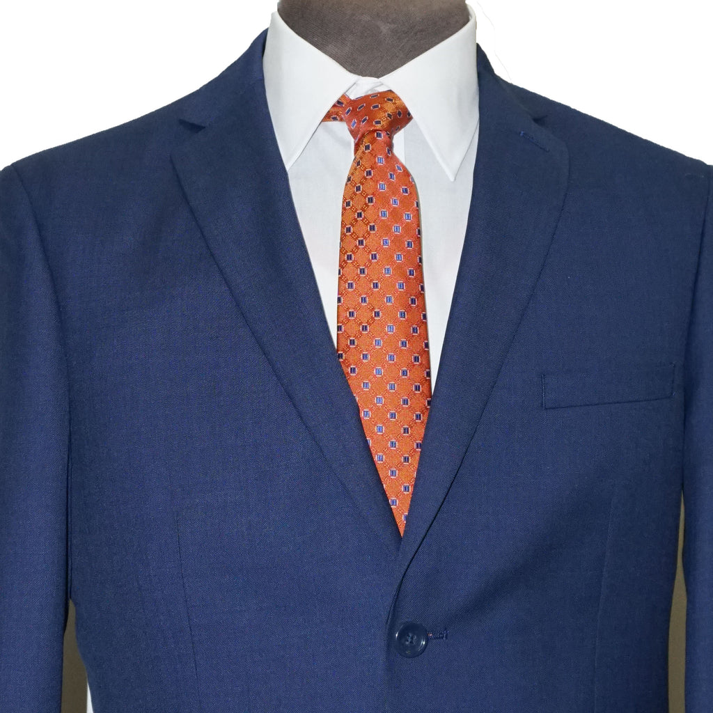 Slim Fit 2 Pants Wool Blend Suit - Mid Blue | Mr. Mac Slim Fit 2 Pants Wool Blend Suit - Mid Blue | Mr. Mac