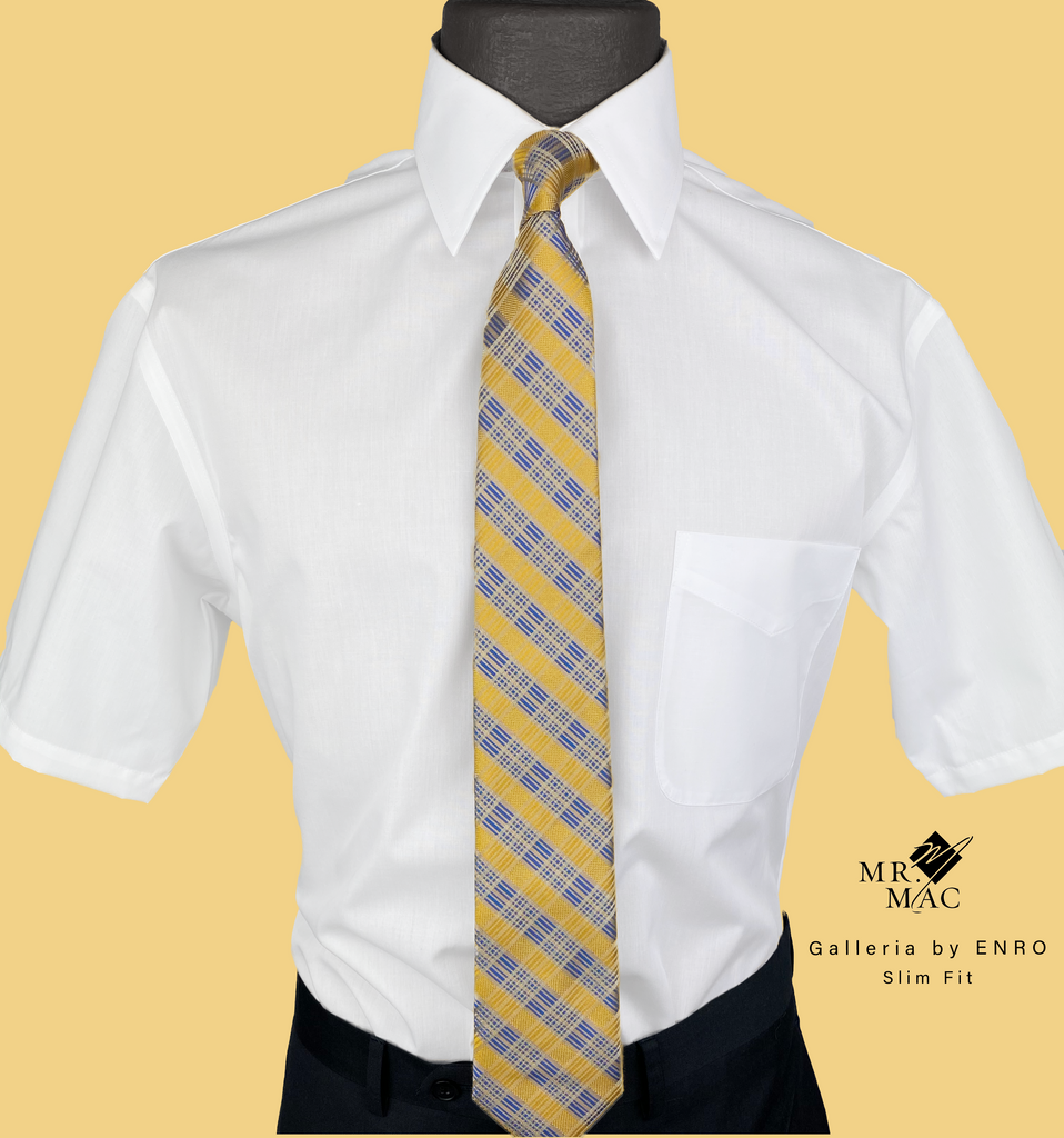 Slim Fit White Shirts Short Sleeve